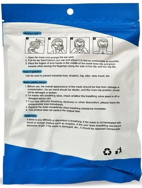 Maseczka FFP2 z filtrem KN95 95% Maska 4-WARSTWY CErtyfikat