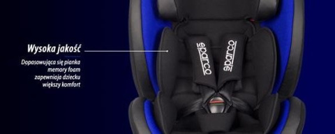 SK600i SPARCO 0-36kg IsoFix obrotowy fotelik samochodowy kolor czarno-granatowy