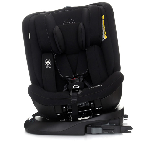 HEVELIUS Coto Baby 0-36kg obrotowy fotelik samochodowy - Black Melange 01