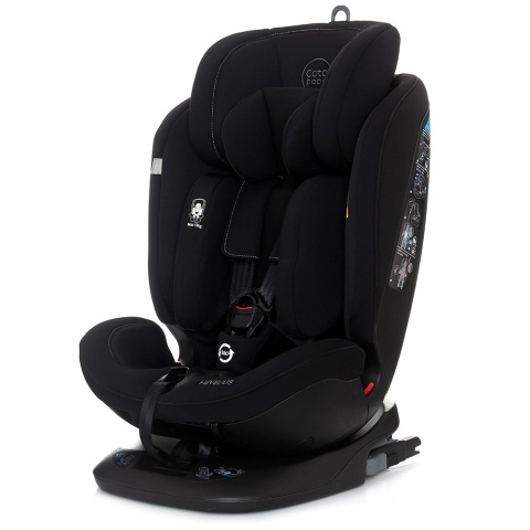 HEVELIUS Coto Baby 0-36kg obrotowy fotelik samochodowy - Black Melange 01