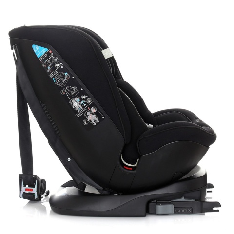 HEVELIUS Coto Baby 0-36kg obrotowy fotelik samochodowy - Dark Grey Melange 13