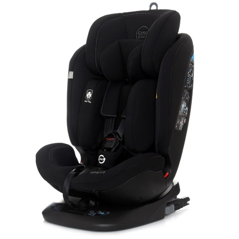 HEVELIUS Coto Baby 0-36kg obrotowy fotelik samochodowy - Dark Grey Melange 13