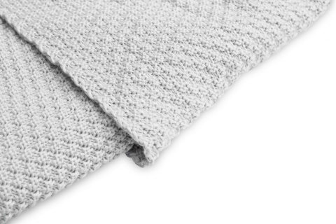 SENSILLO Bambusowy kocyk otulacz z kapturkiem 100% BAMBOO GIFT SZARY