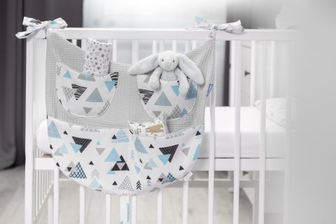 SENSILLO ORGANIZER TORBA NA ŁÓŻKO – WAFEL TRÓJKATY TURKUSOWE