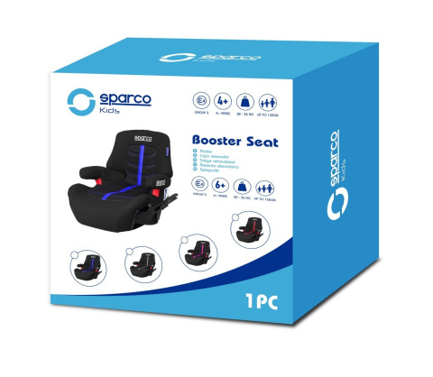 SK900i ISOFIX SPARCO 22-36kg fotelik samochodowy kolor czarno-różowy