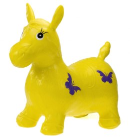 Skoczek gumowy koń z wzorem żółty