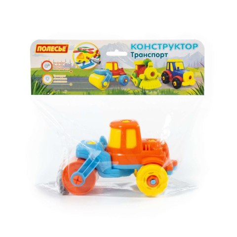 Kolorowa Maszyna Budowlana Ze Śrubokrętem 18el.