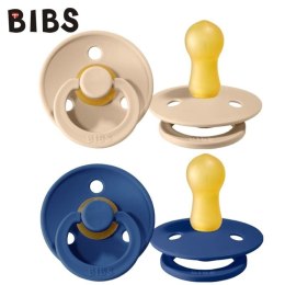 BIBS COLOUR 2-PACK VANILLA & MIDNIGHT S Smoczek Uspokajający kauczuk Hevea