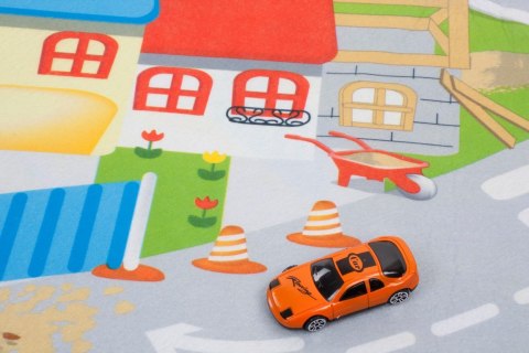 Mata na podłogę dla dzieci Construction Site z autkami 120x80 cm