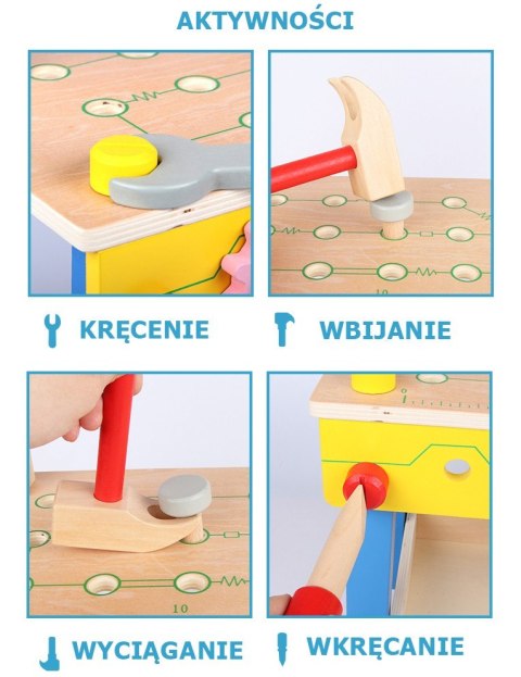 Duży drewniany warsztat