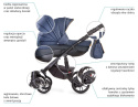 FRONTERA 3w1 Camini wózek dziecięcy z fotelikiem Musca 0m+ Polski Produkt - kolor Onyx