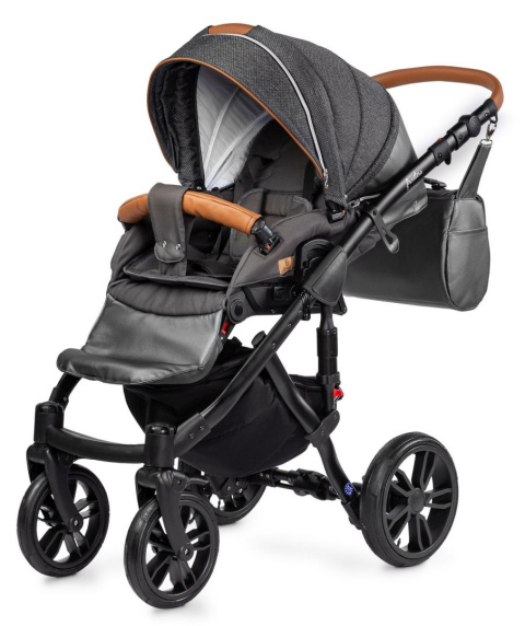 FRONTERA 3w1 Camini wózek dziecięcy z fotelikiem Musca 0m+ Polski Produkt - kolor Silver