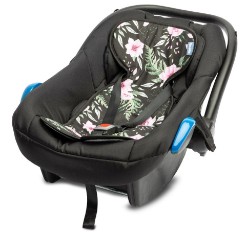 Uniwersalna wkładka do fotelika nosidełka Sensillo WAFEL - CZARNY KWIATY