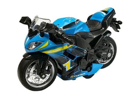 Motocykl z Napędem Frykcyjnym Dźwięki Motor 1:14 Zielony