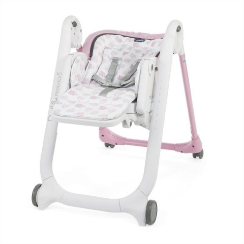 POLLY PROGRES5 5w1 Chicco Krzesełko do karmienia 0m+ - PINK