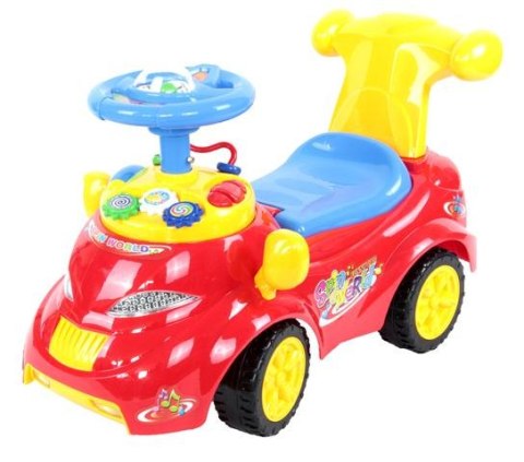 Jeździk z obrotowym panelem - czerwony