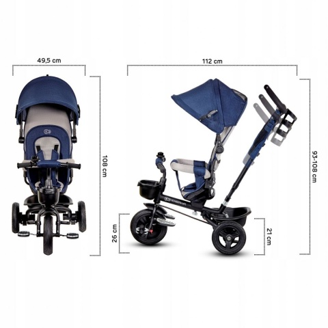 Kinderkraft rowerek trójkołowy AVEO Blue