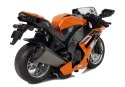 Motocykl z Napędem Frykcyjnym Dźwięki Motor 1:14 Pomarańczowy