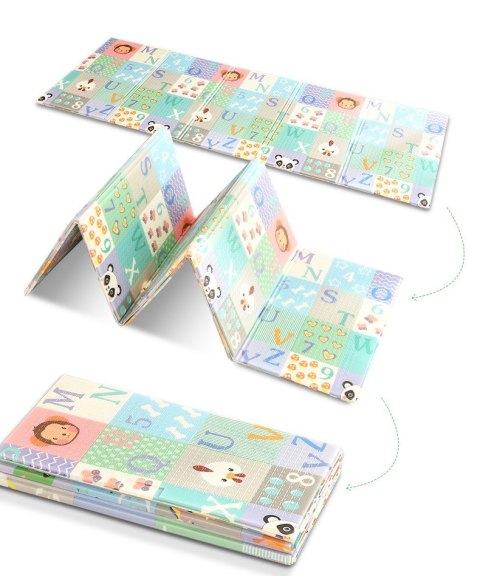 Mata dwustronna alfabet sowy 150x200