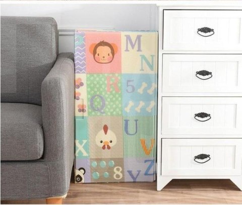 Mata dwustronna alfabet sowy 150x200