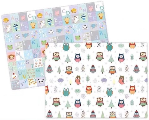 Mata dwustronna alfabet sowy 150x200