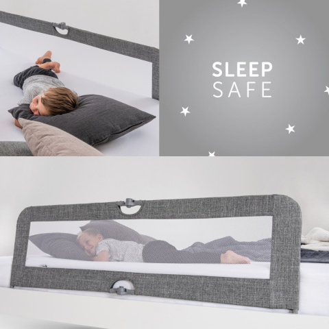 HAUCK SLEEP N SAFE PLUS XL Barierka ochronna do łóżeczka 150x50 cm - Melange Gry