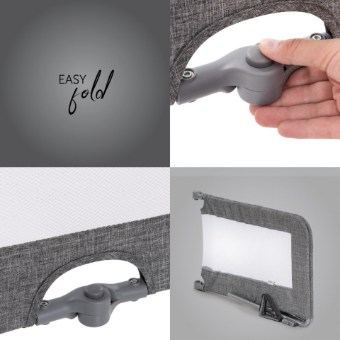 HAUCK SLEEP N SAFE PLUS XL Barierka ochronna do łóżeczka 150x50 cm - Melange Gry