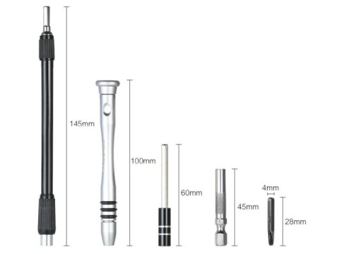 Zestaw śrubokrętów ze stali chromowo-wanadowej (CrV) 61 w 1