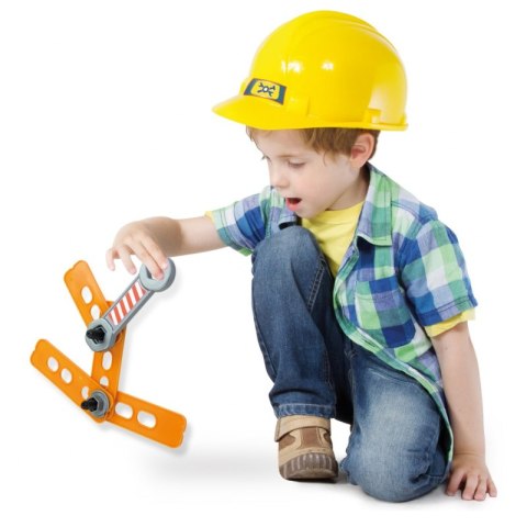 MOCHTOYS Duży Warsztat Majsterkowicza 35 el. Kask Narzędzia