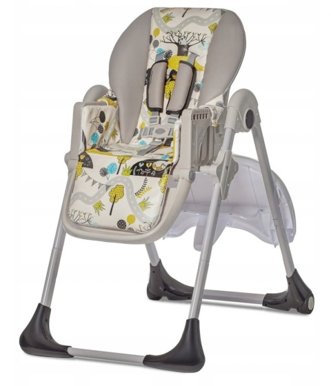YUMMY UP KINDERKRAFT Krzesełko do karmienia 6m+ GREEN TREE