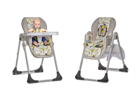 YUMMY UP KINDERKRAFT Krzesełko do karmienia 6m+ PINK LEAF