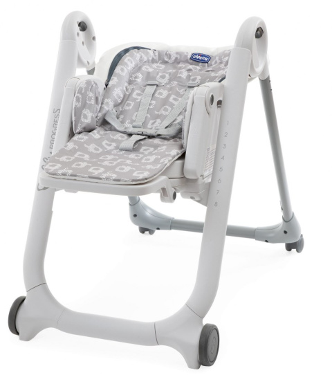 POLLY PROGRES5 5w1 Chicco 0m+ Krzesełko do karmienia - LIGHT GREY