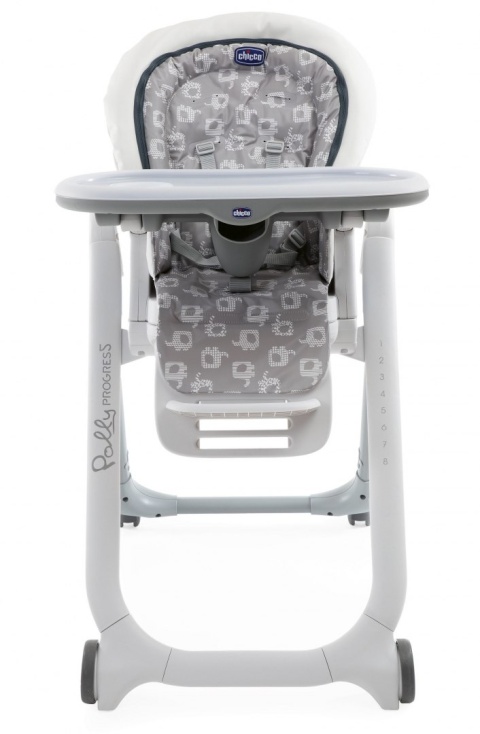 POLLY PROGRES5 5w1 Chicco 0m+ Krzesełko do karmienia - LIGHT GREY