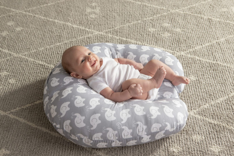 HUG & NEST Boppy Chicco siedzisko poduszka gniazdo do 2 lat - ELEPHANTS