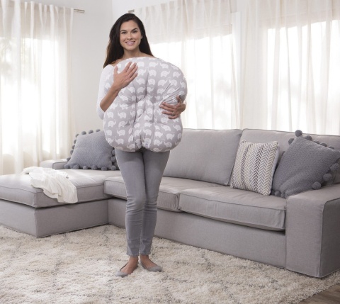 HUG & NEST Boppy Chicco siedzisko poduszka gniazdo do 2 lat - ELEPHANTS