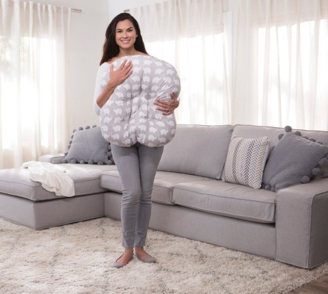 HUG & NEST Boppy Chicco siedzisko poduszka gniazdo do 2 lat - ELEPHANTS