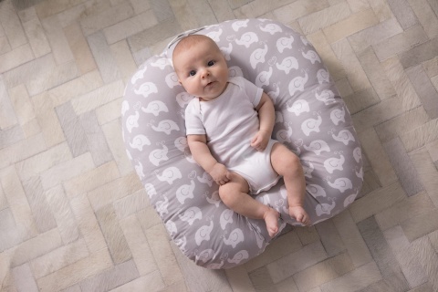 HUG & NEST Boppy Chicco siedzisko poduszka gniazdo do 2 lat - ELEPHANTS