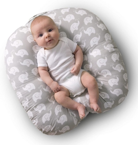 HUG & NEST Boppy Chicco siedzisko poduszka gniazdo do 2 lat - ELEPHANTS