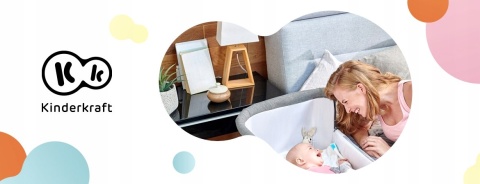 UNO UP Kinderkraft Łóżeczko dostawne 2w1 - GREY