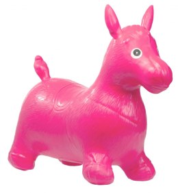 Skoczek gumowy koń różowy