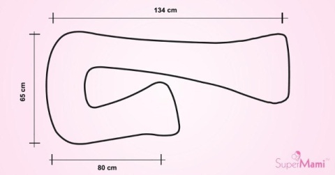 Poduszka bawełniana typu 7 z wypustką - dla kobiet w ciąży SuperMami