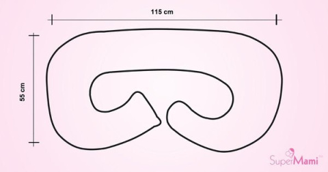 Poduszka bawełniana typu C z wypustką - dla kobiet w ciąży SuperMami