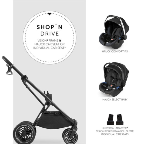 HAUCK VISION X FRAME Lekki stelaż do wózka Vision X - BLACK