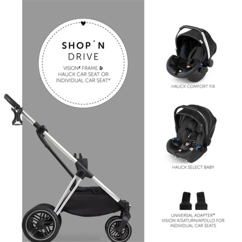 HAUCK VISION X FRAME Lekki stelaż do wózka Vision X - SILVER