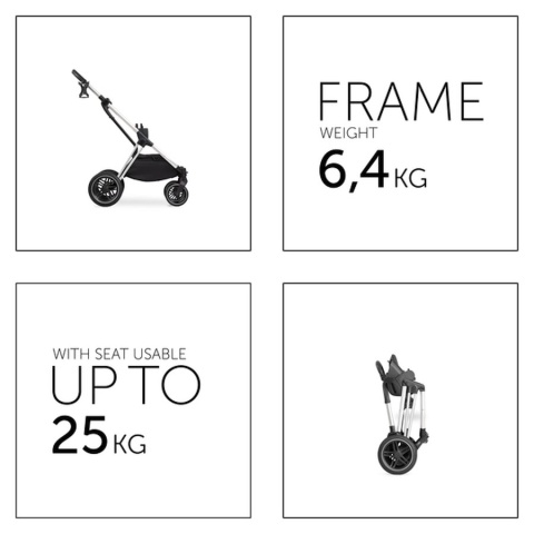 HAUCK VISION X FRAME Lekki stelaż do wózka Vision X - SILVER