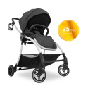 HAUCK COLIBRI Ultralekki wózek spacerowy 6,9 kg ładowność do 25 kg - MELANGE BLACK