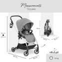 HAUCK COLIBRI Ultralekki wózek spacerowy 6,9 kg ładowność do 25 kg - MELANGE GREY