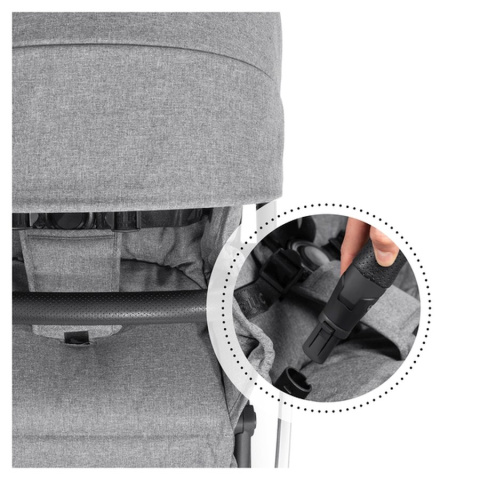 HAUCK COLIBRI Ultralekki wózek spacerowy 6,9 kg ładowność do 25 kg - MELANGE GREY