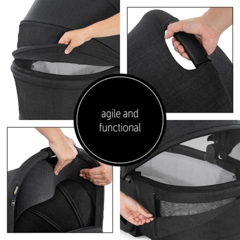 HAUCK VISION X PRAM Gondola do wózka Vision X - MELANGE BLACK