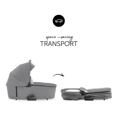 HAUCK VISION X PRAM Gondola do wózka Vision X - MELANGE GREY